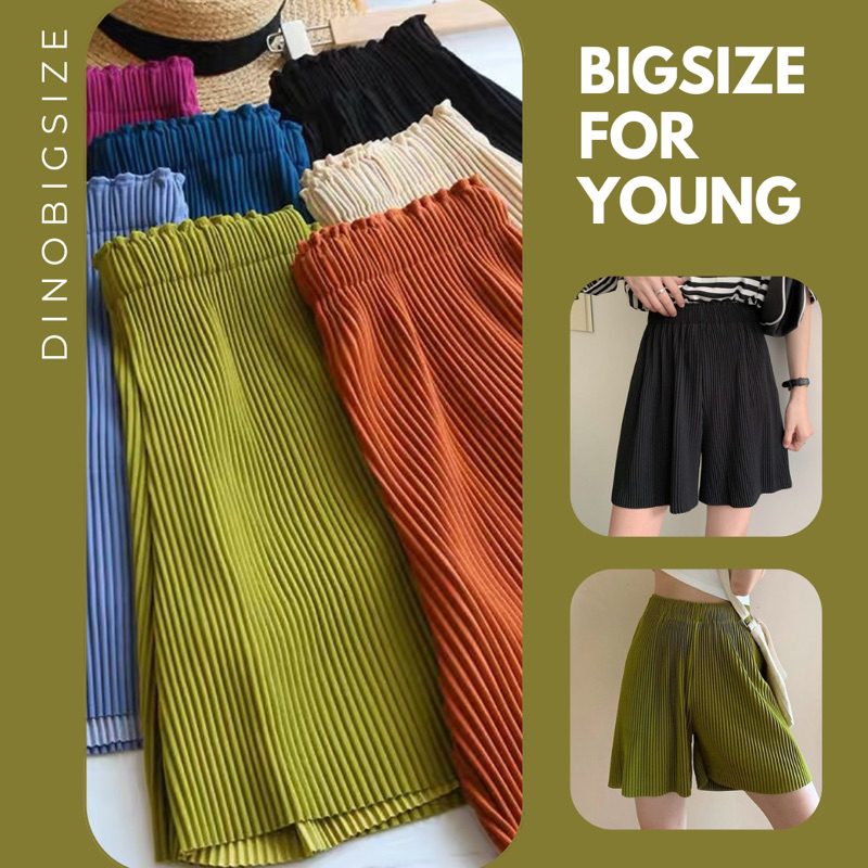 - Quần Short Bigsize Dập Ly Quần Đùi Bigsize Co Giãn Ba Màu Phù Hợp Mùa Hè 50-120kg