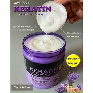 KEM Ủ TÓC KERATIN, Ủ HẤP TÓC KERATIN MỀM MƯỢT(1000ML)
