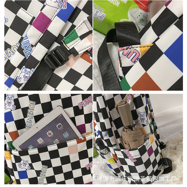 Balo Nam Nữ HAPPIBAG giá rẻ, Ba Lô Thời Trang đi học phong cách ulzzang Hàn Quốc, họa tiết caro AL02