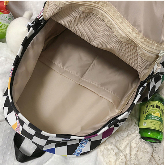 Balo Nam Nữ HAPPIBAG giá rẻ, Ba Lô Thời Trang đi học phong cách ulzzang Hàn Quốc, họa tiết caro AL02