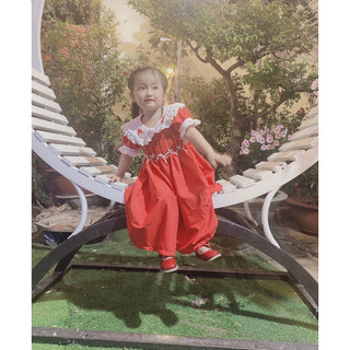 ĐẦM SMOCK TIỂU THƯ ĐỎ