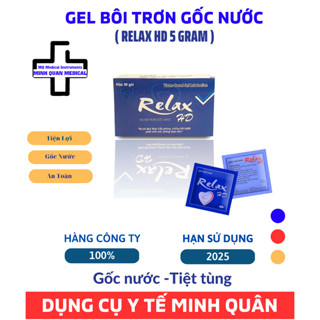 Gel Bôi trơn Relax HD 5gram Gốc nước và tiệt trùng ( 1 hộp 30 gói )