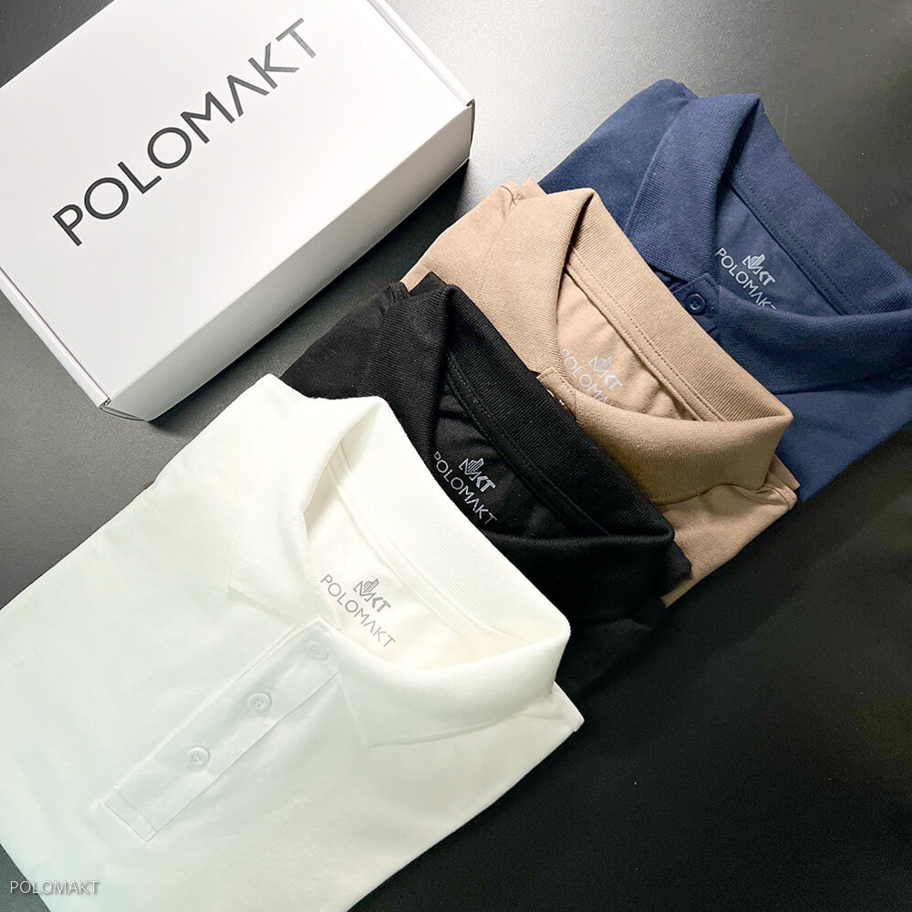 Áo polo nam có cổ POLOMAKT vải cá sấu cotton CMC, sang trọng, lịch sự, mẫu đẹp năm 2023