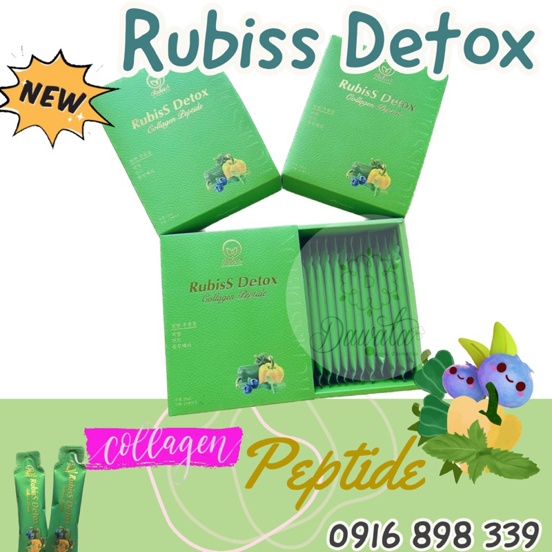RUBISS DETOX COLLAGEN PEPTIDE TẶNG HỘP FRESH DETOX