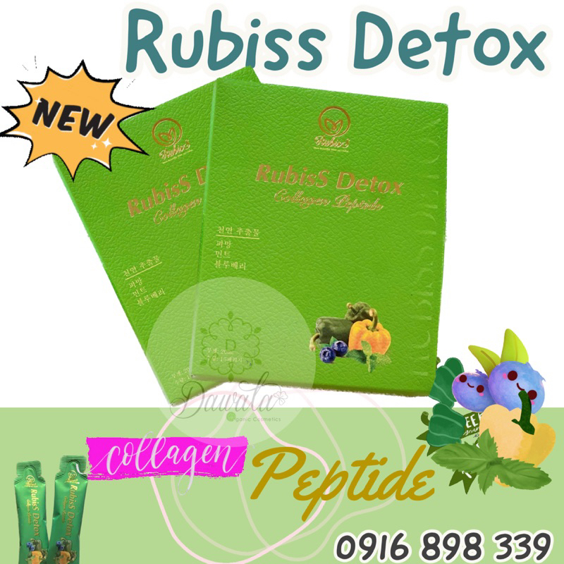 RUBISS DETOX COLLAGEN PEPTIDE TẶNG HỘP FRESH DETOX