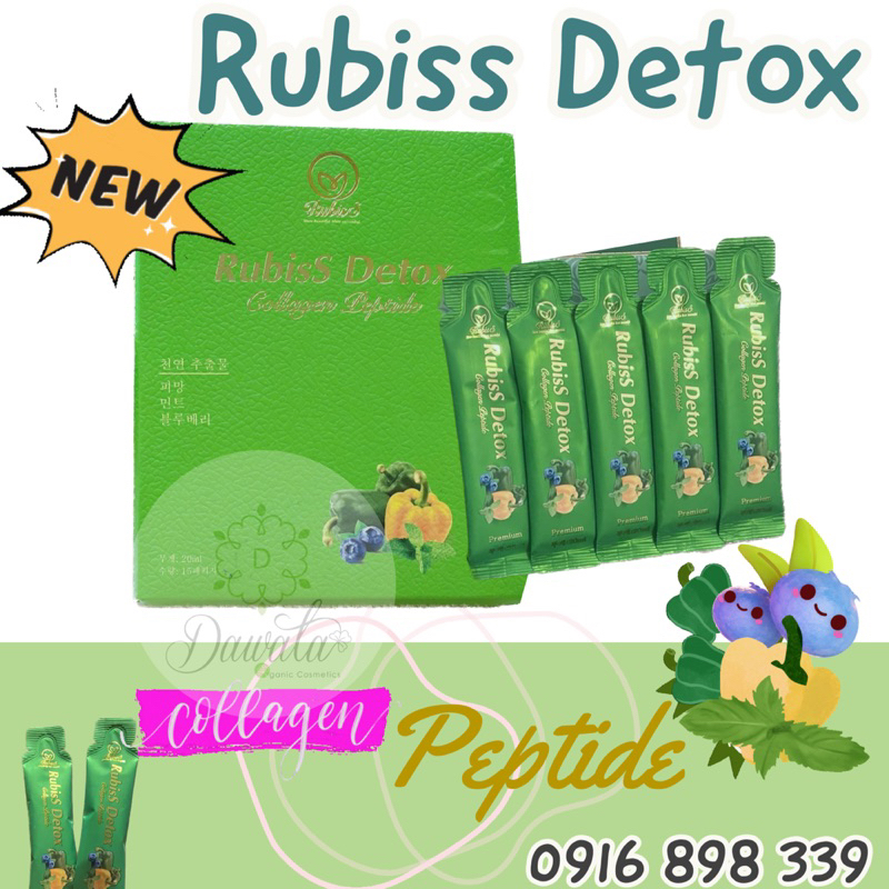 RUBISS DETOX COLLAGEN PEPTIDE TẶNG HỘP FRESH DETOX