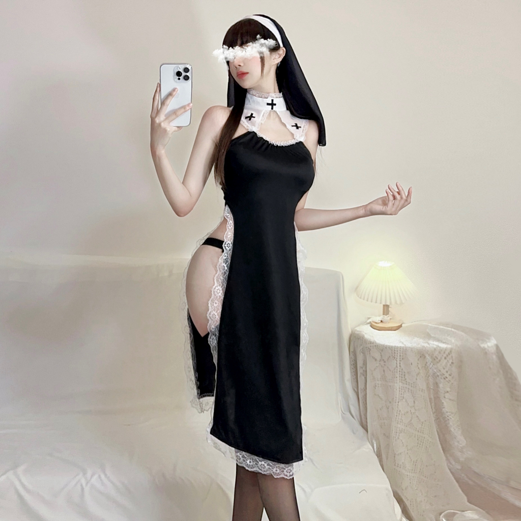 Đồ ngủ amway váy ngủ bmt sexy cosplay nữ tu sĩ gợi cảm