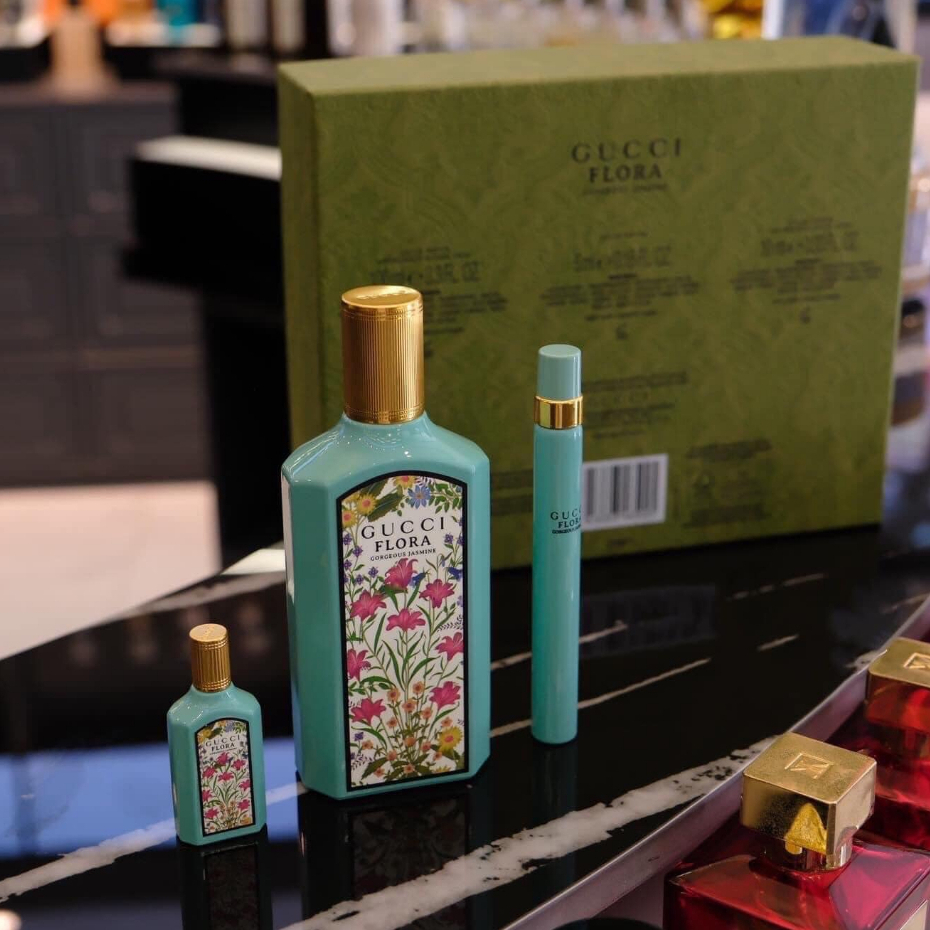 Bộ Quà Tặng Nước Hoa Gucci Flora Gorgeous Jasmine EDP Giftset