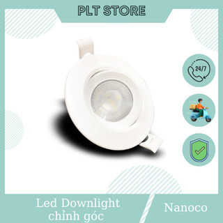 Đèn led downlight chỉnh góc nanoco nadl076, nadl074, nadl073 ánh sáng 3000k, 4000k, 6500k