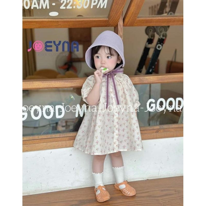 Váy xinh chuẩn phong cách hàn cho bé đi chơi inbox tư vấn size