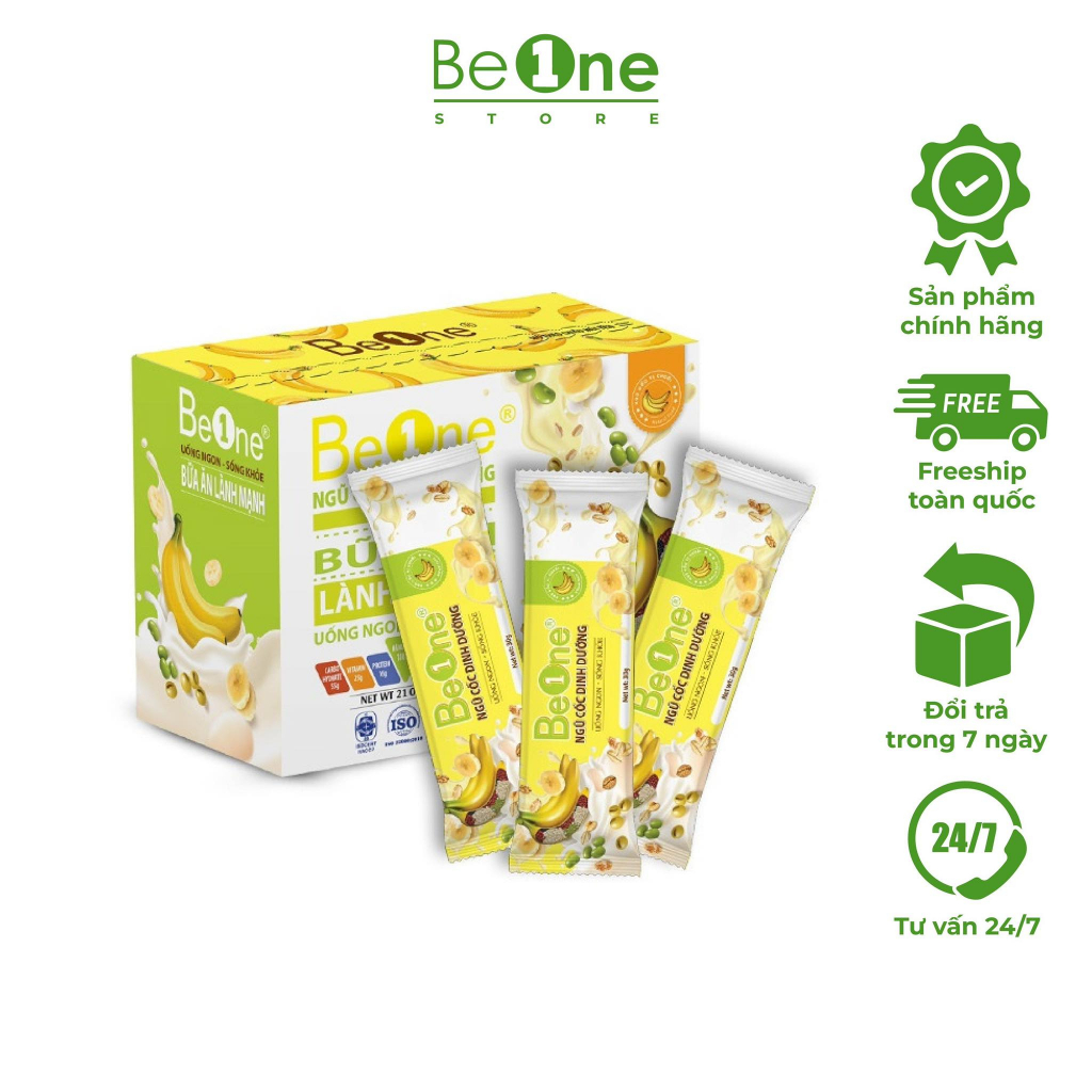 Ngũ cốc Beone vị chuối chính hãng BEONE STORE - Tăng cân, tăng chiều cao, giảm cân, tăng cơ giảm mỡ 