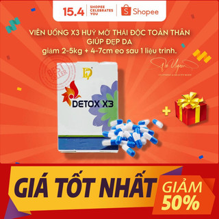 Viên uống DETOXX3 siêu giảm cân, thải độc, khử mỡ, siết eo - Hàng chính hãng.