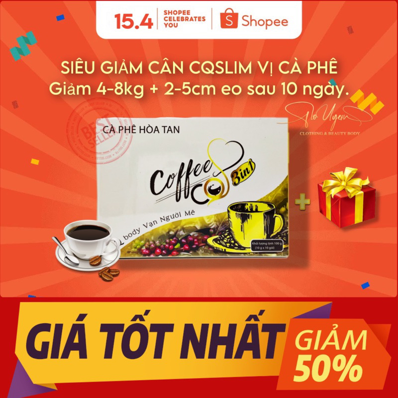 Giảm cân CQSLIM vị cà phê giảm 4-8kg sau 10 ngày - Hàng chính hãng.