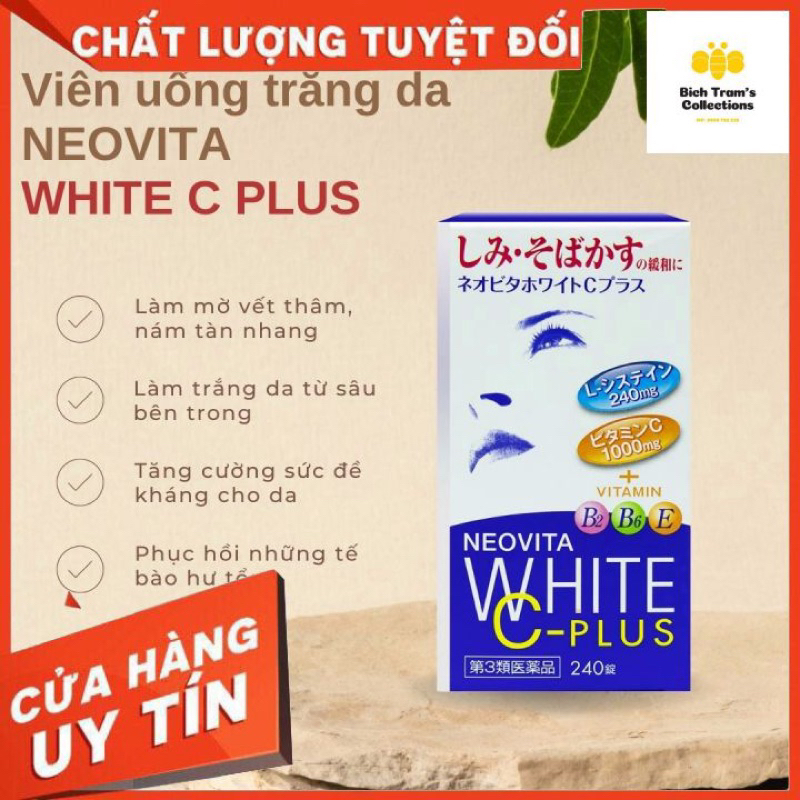 Viên uống hỗ trợ trắng da,giúp mờ thâm nám Vita White Plus 240 viên Nhật Bản
