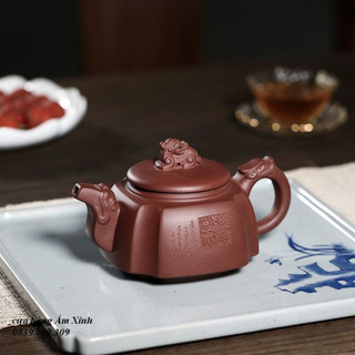 Ấm tử sa nghi hưng bát phương 300 ml