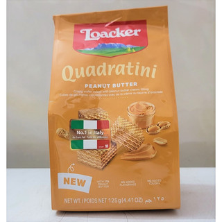 Bánh xốp Loacker Quadratini Peanut Butter 125g