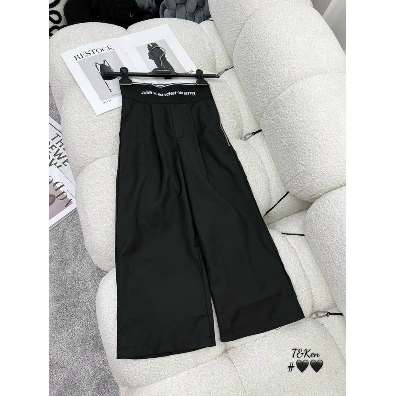 QUẦN SUÔNG CẠP CHUN CHỮ WAG DÁNG DÀI HÀNG QCL1 MS26901