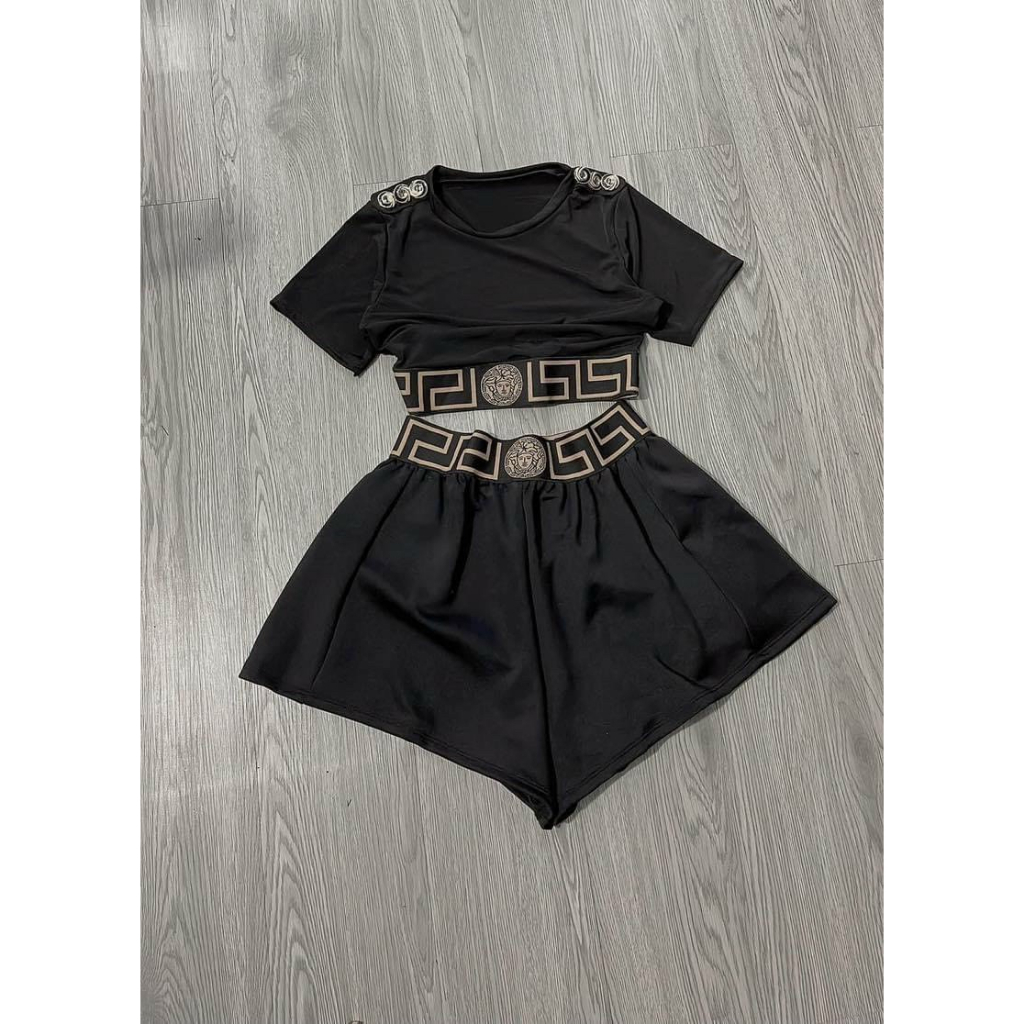 Sét Bộ Đùi Chất Thun Dẻo Mặc Nhà Đi Chơi Đều Chất,Bộ Croptop Bảng Lưng To Cực sang