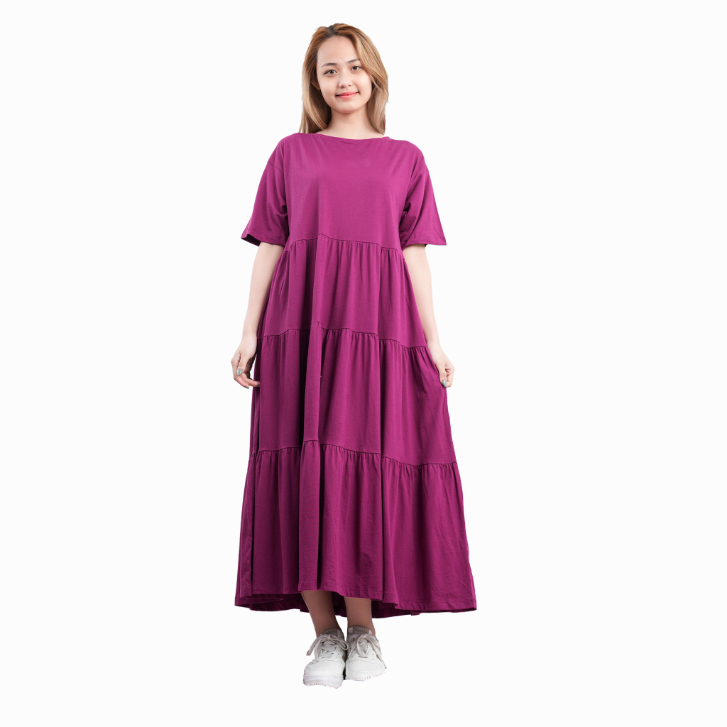 Đầm nữ 3 tầng xuất Nhật chất Cotton, bà bầu mặc rất đẹp