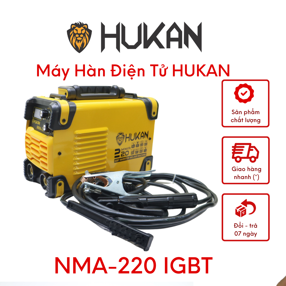 Máy Hàn Que HUKAN MMA220 Công Suất 3.9 KV Dòng Điện Ra 20-220A