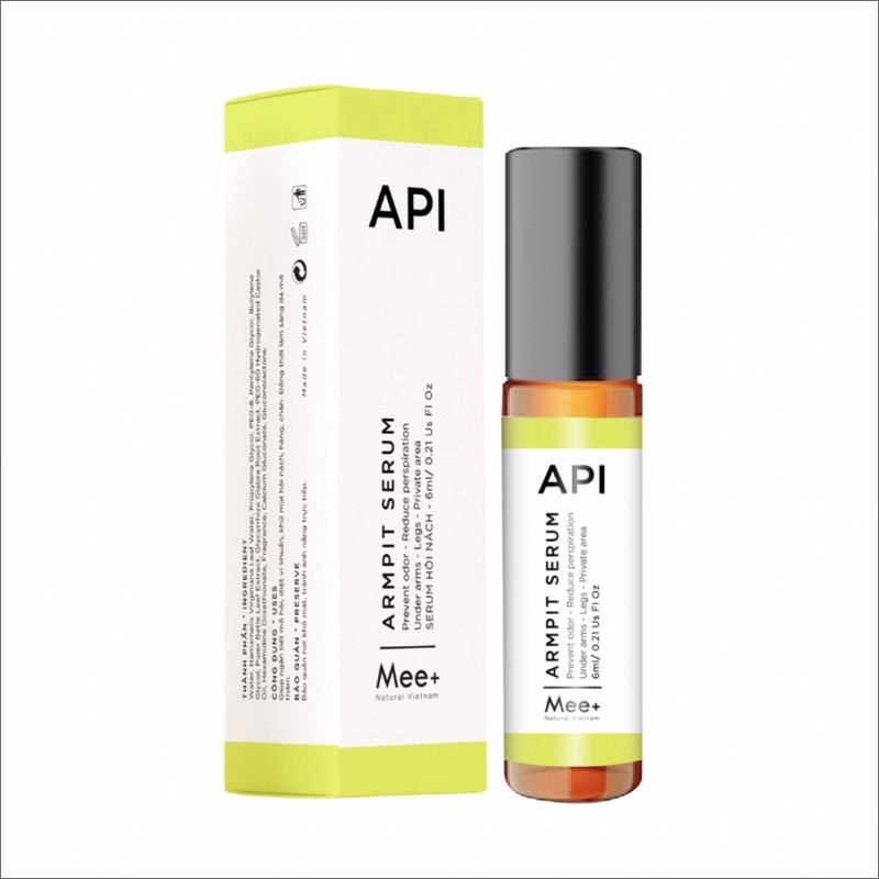 Son Nách API - Serum Khử Mùi Hôi Nách, Lăn Trắng Nách Giảm Thâm Ngăn Tiết Mồ Hôi