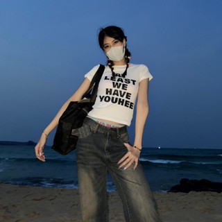 Áo thun dáng lỡ babytee chữ basic