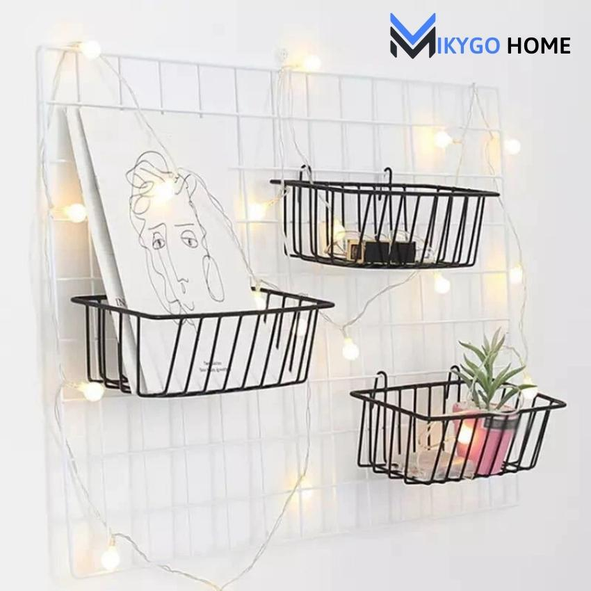 Đạo Cụ Chụp Hình Rổ Lưới Decor,Giỏ Lưới Trang Trí Đa Năng,Cài Khung Lưới Sắt,Treo Tường MIKYGO,Sơn Tĩnh Điện.MK12