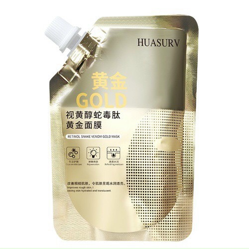 Mặt nạ lột vàng Huasurv, dưỡng trắng da, mờ thâm, giảm nám sạn, da căng bóng trẻ đẹp tn23