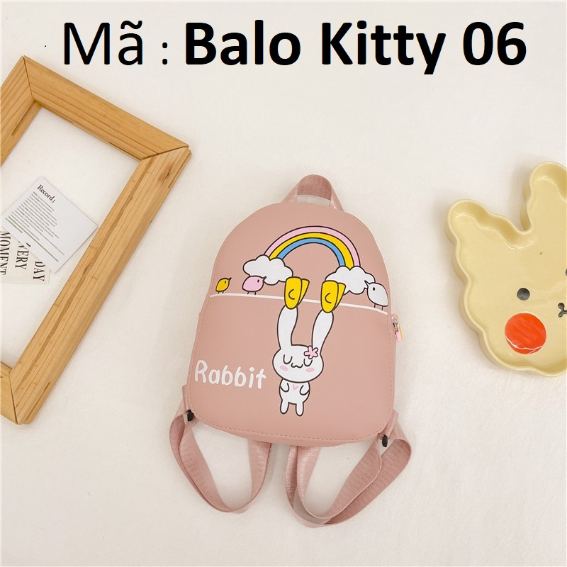 BALO DA Hello Kitty cho bé tung tăng đi chơi đi học,chống thấm nước, chống bụi,Vải an toàn , không độc hại