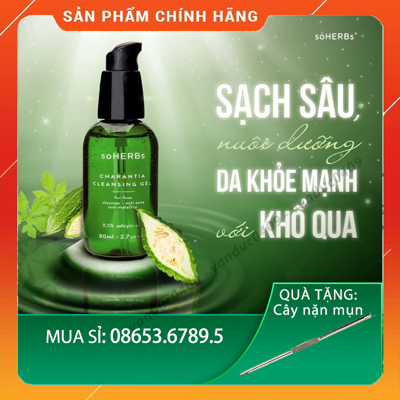 [Chính hãng 100%] Sữa rửa mặt khổ qua, mướp đắng - Dạng Gel - giảm mụn, sạch sẽ da mặt, cải thiện phục hồi da mặt