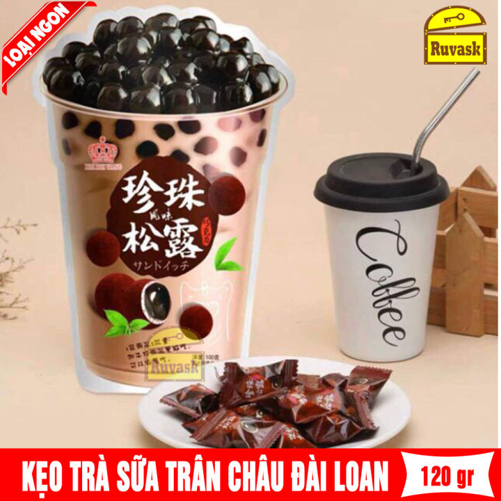 Kẹo Trà Sữa Trân Châu Đường Đen Đài Loan GÓI 120G