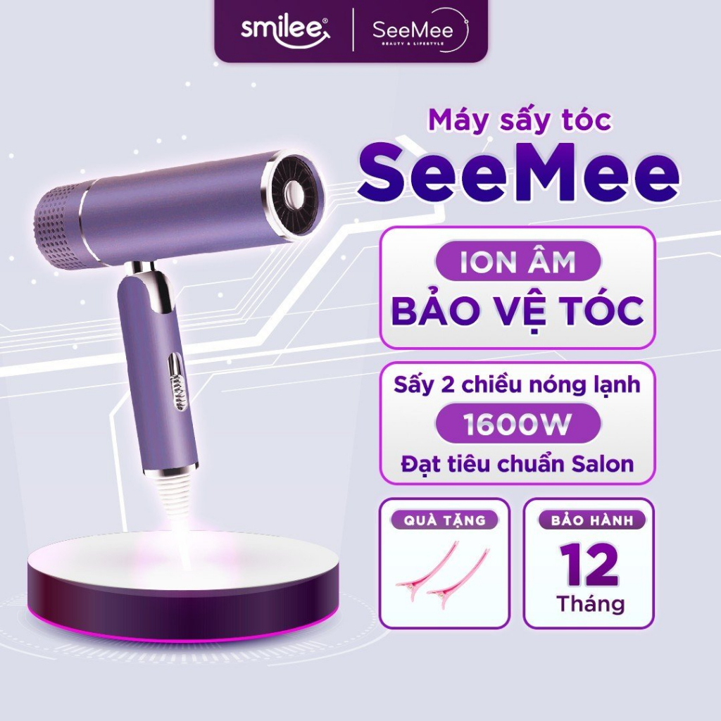 Máy sấy tóc tạo kiểu SeeMee công nghệ Ion âm giúp hạn chế hư tổn tóc