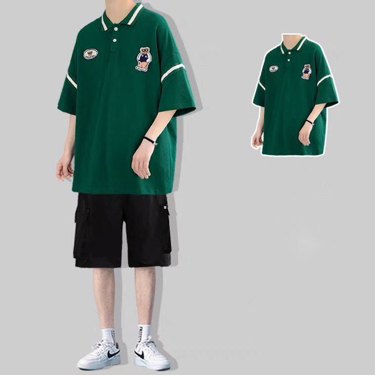 Áo phông polo nam, áo thun nam trơn có cổ phối sọc viền chất vải Cotton Cá Sấu dày dặn lên dáng cực chuẩn