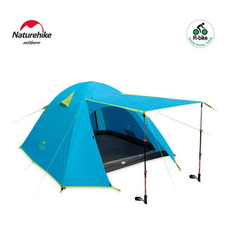 Lều cắm trại 4 người 2 lớp chống mưa nắng siêu gọn nhẹ Naturehike NH18Z044-P