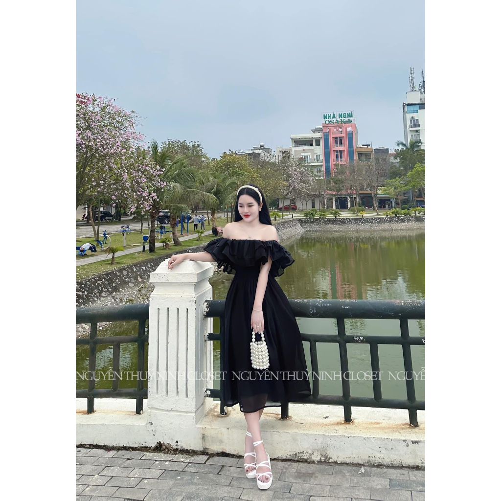 Đầm váy nữ xòe phối bèo 2 lớp với 3 tone màu nhẹ nhàng, xinh xắn dành cho các nàng diện đi chơi, dự tiệc siêu xinh