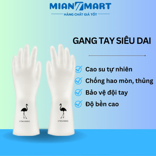Găng tay cao su non họa tiết con hươu siêu bền, siêu dai phù hợp cho các chị nội trợ gia đình Mian Mart