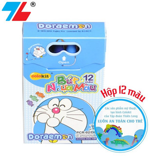 Bút nhựa màu doraemon 12 màu colokit pcr - 02/do