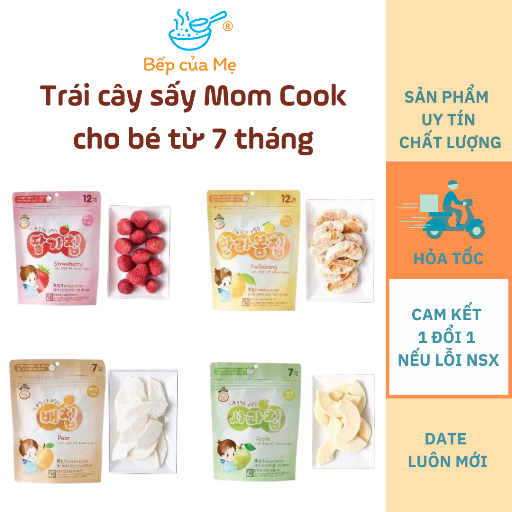 Trái cây hữu cơ sấy lạnh cho bé ăn dặm từ 7 tháng Mom Cook của Hàn, Shop Bếp Của Mẹ