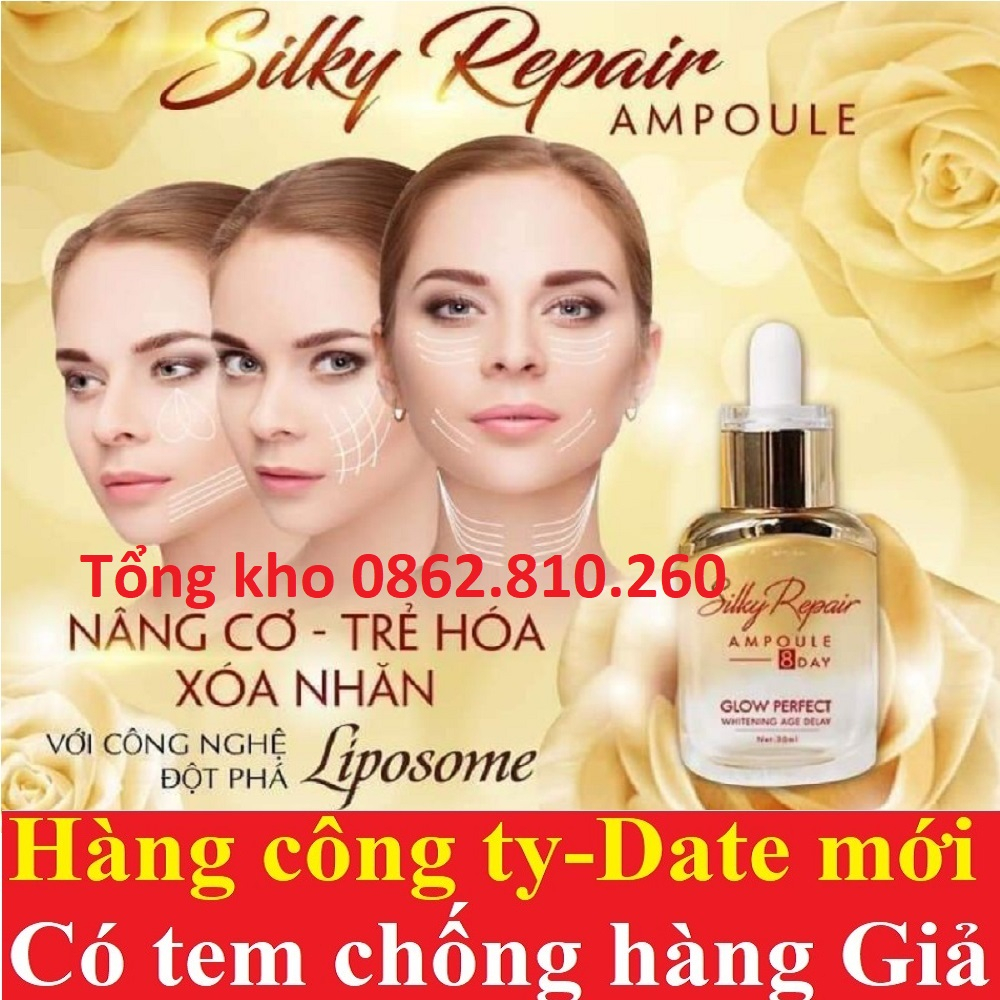 Huyết thanh LSkin ĐAN THY silky repair ampoule 8 day glow perfect whiteng age delay Tăng sinh collagen ,dưỡng ẩm da.