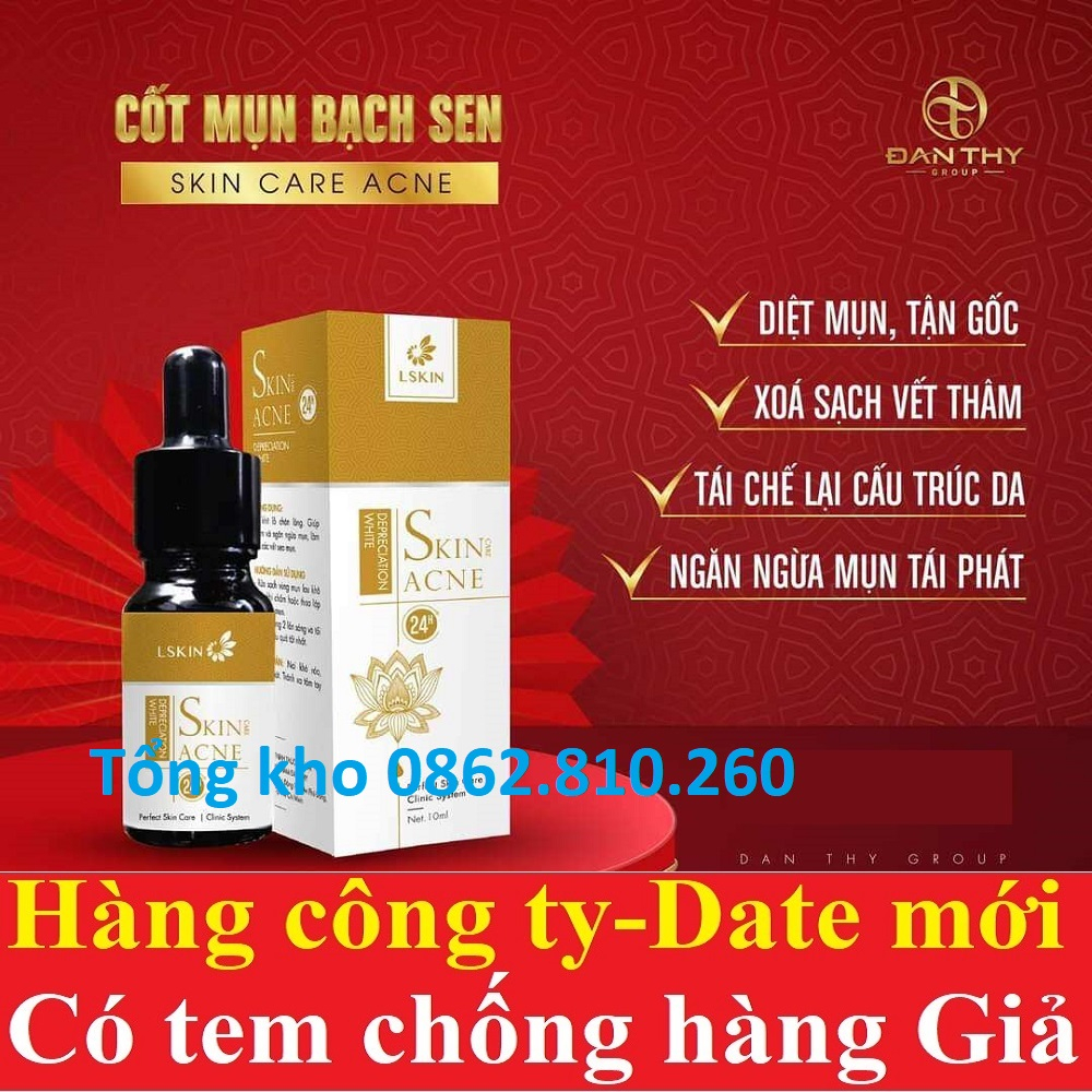 Cốt mụn Bạch Sen Lskin Đan Thy thi skin care acne