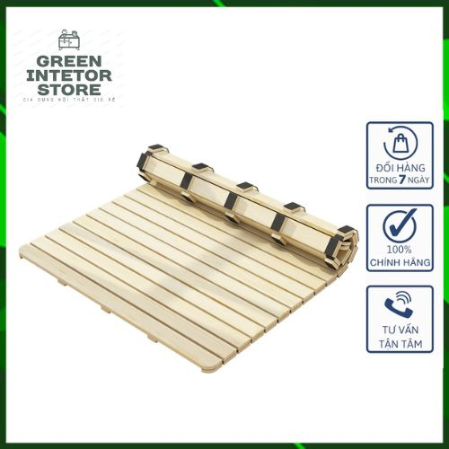 Giường cuộn gỗ thông, giường trải sàn