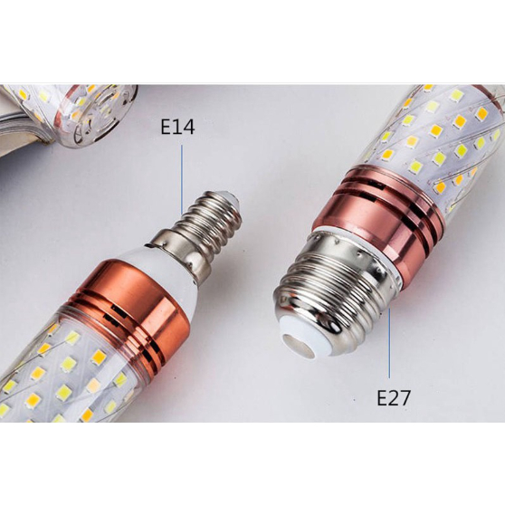 Bóng Đèn Led Siêu Sáng Công Suất 12w, Bóng Đèn Hình Bắp Ngô, Đui Xoáy E14/ E27