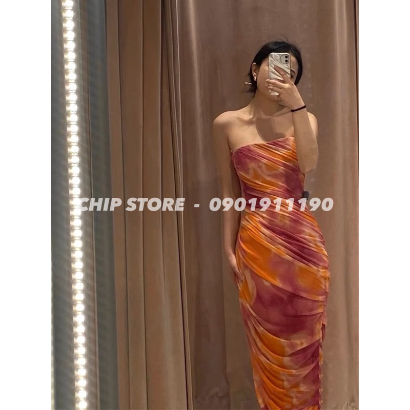 VÁY NHÚN ÔM BODY LOANG MÀU ZARA XUẤT DƯ XỊN CÓ GỌNG  CORSET