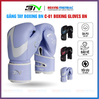 Găng tay boxing bn c-01 boxing gloves bn chính hãng – đỏ, tím, xanh dương
