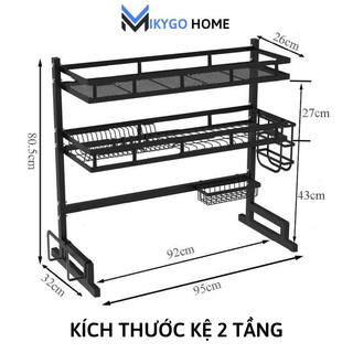 Kệ Chén Đa Năng 2 Tầng MIKYGO MK15 Để Trên Bồn Rửa Bát Thiết Kế Thông Minh Chất Liệu Thép Carbon Không Han Gỉ