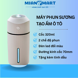 Máy tạo ẩm mini phun sương xông tinh dầu -  tạo độ ẩm ô tô (không tích điện) - MIAN MART