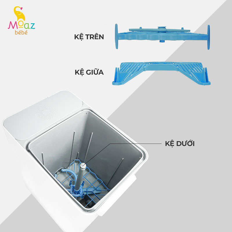 Máy rửa bình sữa tiệt trùng sấy khô Moaz BéBé MB035