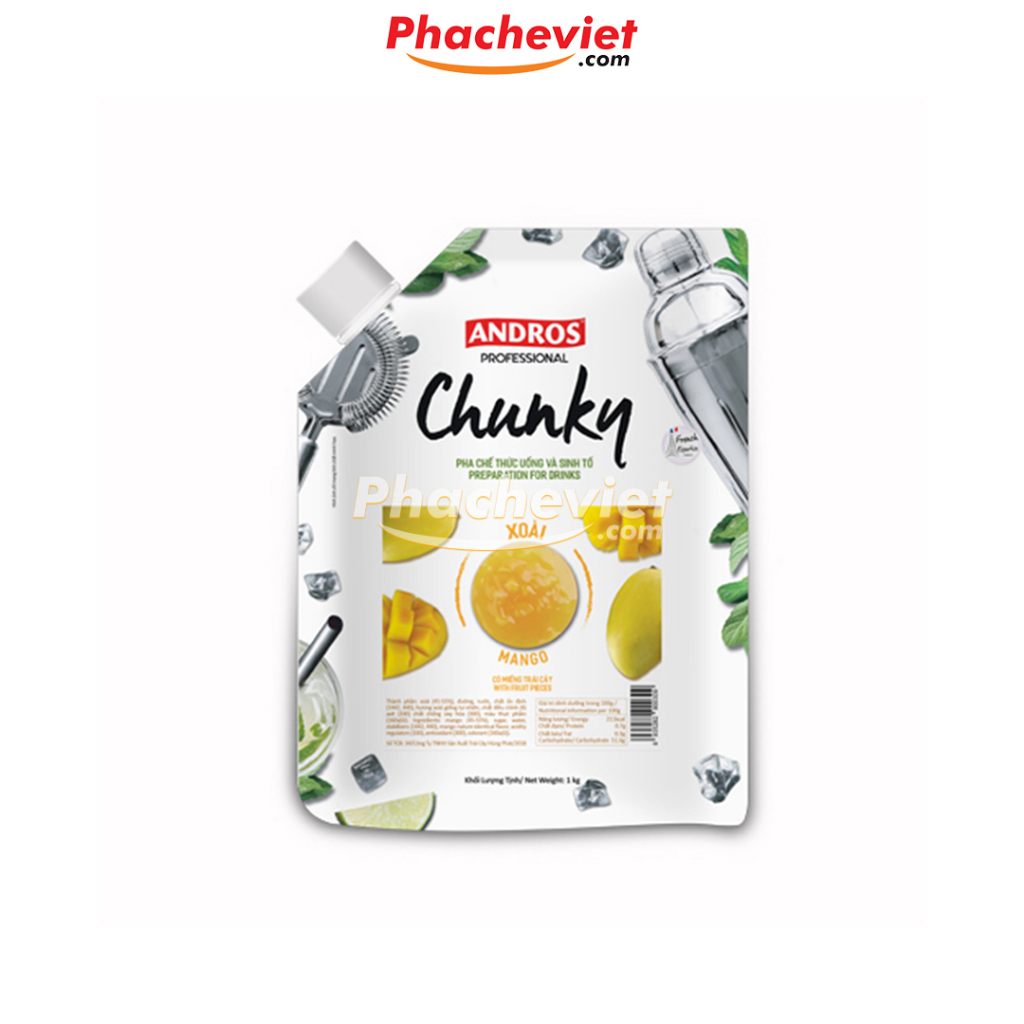 Mứt trái cây Chunky Andros túi 1kg