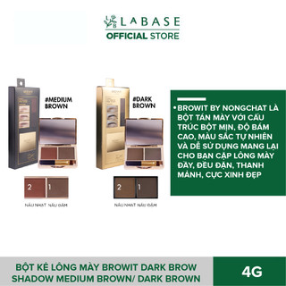 Bột kẻ lông mày Browit Dark Brow Shadow Medium Brown/ Dark Brown 4g