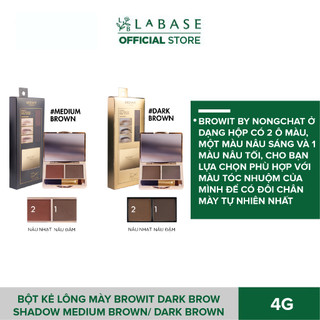 Bột kẻ lông mày Browit Dark Brow Shadow Medium Brown/ Dark Brown 4g